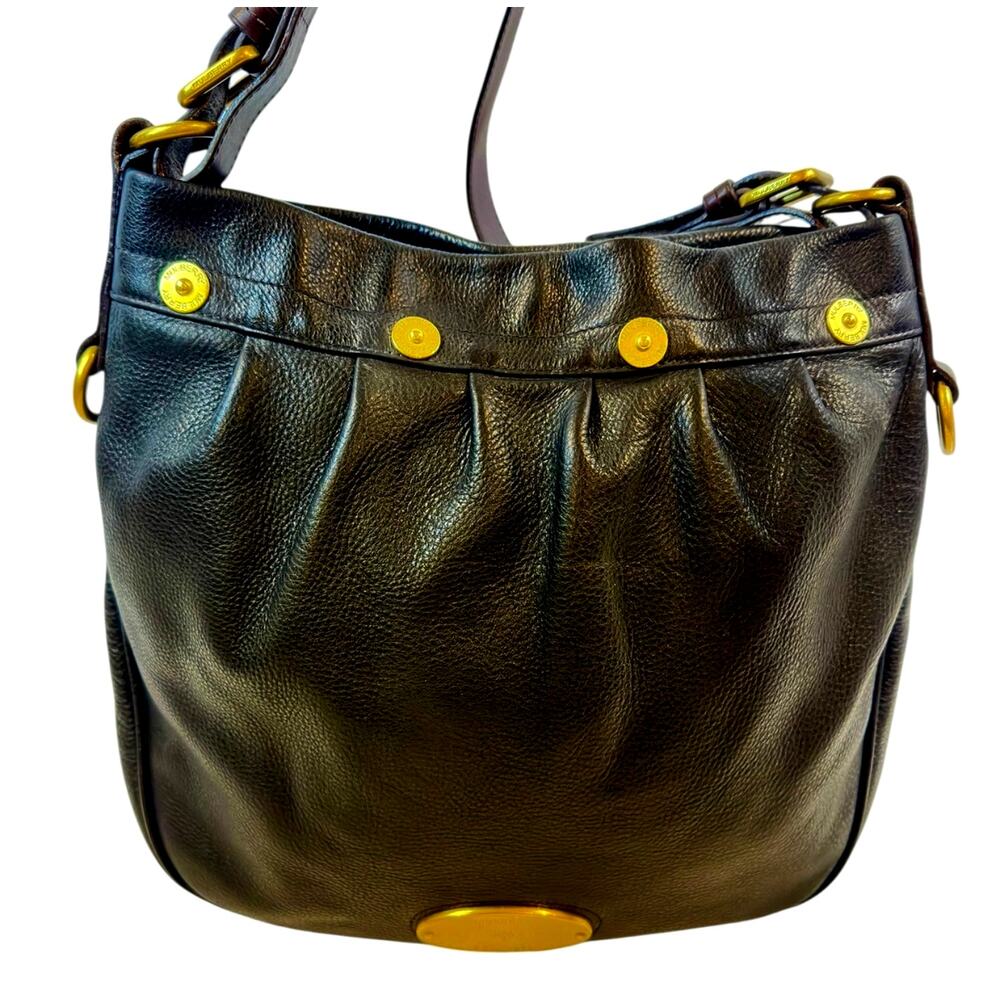 Mulberry Black Leather Hobo Shoulder Bag Gold Hardware Large Slouchy Tote